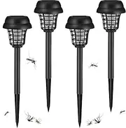 [Rukjmqi] Solar Moth Trap Outdoor, Yard Fly Control Light, Energy-Saving Gnat Catcher Lighting, Waterproof Outdoor Decoration for Garden Patio Balcony Poolside