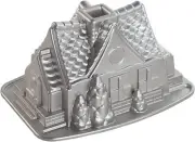 Nordic Ware Gingerbread House Bundt Pan, 9 Cup, Cast Aluminum, Non-Stick