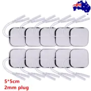 Electrode TENS Machine Replacement Pads Reusable Self-Adhesive 5x5cm 2mm Plug AU