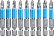 Yakamoz 10pcs Magnetic Anti Slip Phillips Screwdriver Bit Set, 1/4 Hex Shank Screw Head Drill Screwdriver Bits for Power Screwdriver Drill Impact Driver Tool Accessory (PH2, 50mm)
