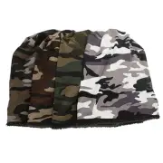 Wram Men Ear Head Cover Warmer Knit Beanie Hat Army Hunting Camo Camouflage New