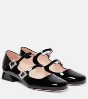 [Roger Vivier] Roger Vivier Mini Très Vivier patent leather Mary Jane pumps AU 3.5 black