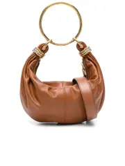 Chloé Small Bracelet Hobo Bag In Grained Leather
