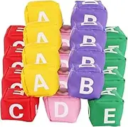 HONITANO 20Pcs Alphabet Bean Bags Toss Game Outdoor Throwing for Canvas Bags for Learning Family Fun Activities for Hand Eye Coordination