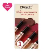 RSGL Insight Cosmetics 24 Hrs Non Transfer Matte Lipstick Set of 3 - LL03- A(3g)