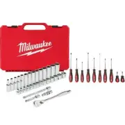 Milwaukee Ratchet + Socket Mechanics Tool Set 3/8" Metric w/Screwdriver (42-Pcs)