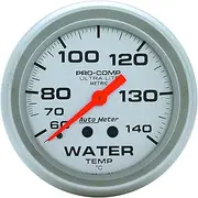 Autometer Gauge, Ultra-Lite, Water Temperature, 2 5/8 in., 60-140 Degrees C, Mechanical, Each