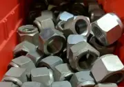 7/8"-14 NYLON INSERT NUT ZINC PLATED 5 EACH