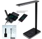 LED Desk Lamp USB Charging Port Bedside Lamp Wireless Charger Lamps Foldable New