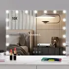 Large 80*60cm Hollywood Makeup Mirror Tabletop Vanity Mirror 17 LED Bulbs w/ USB