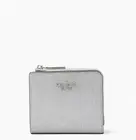 Kate Spade New York (Lunar Light) Silver Leather L-Zip Wallet
