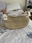 Coach Mara Hobo NWT in Signature Canvas Light Khaki/Chalk C1791 Wallet Included