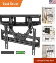 Full Motion TV Wall Mount Alloy Steel 26-70" Adjustable Swivel Tilt Fits Wood...