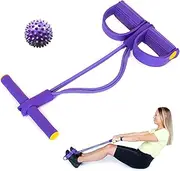 Pedal Resistance Band - Natural Latex Bodybuilding Expander - Exercise Sit Up Equipment - Tension Band for Stomach, Arms, Legs, Abdomen - Yoga Stretching - Stomach Exercise Equipment - Tummy Trimmer