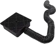 Black Gutter Downspout Extensions No Dig Low Profile Catch Basin Downspout Extension Kit Catch Basin Low Profile Downspout Extender Catch Basin Downspout Extension for Yard Lawn