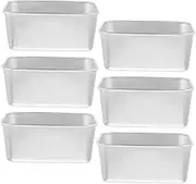 CRILSTYLEO 6pcs Stainless Steel Flat Chassis Cake Pans Cake Pan Madeline Plate Silver Stainless Steel
