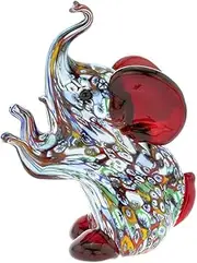 Glass Of Venice Murano Glass Millefiori Elephant Sculpture