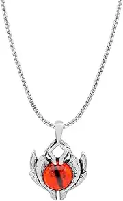 [Rrdaily] Gothic Punk Spaceship Devil Evil Eye Necklace，Blue Turkish Evil Eye Necklace for Men Boys Party Gifts