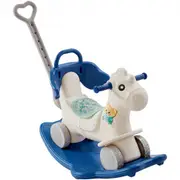 VEVOR 4 in 1 Rocking Horse for Toddlers 1-3 Years, Baby Rocking Horse with Detachable Balance Board, Push Handle and 4 Smooth Wheels, Support up to 80