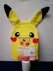 Pokemon Hooded Towel Wrap Yellow 24X50 Inches 100% Cotton