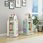 Rotating Book Storage Bookshelf Bookcase Rotating Display Stand Book Organizer