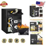 Modern Wall-Mount Drop Safe with Silent Deposit and LED Light Features