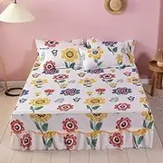 Bed Valance Skirt, Bedding Bed Skirts Valances Bed Sheet Wrap King Size Double/Single Mattress Cover White Ruffle 180 * 200CM 200 * 220CM Elastic Dust-Proof Around Decoration Bed Cover Home Textile