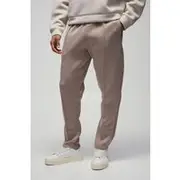 Mens Taupe Slim Tapered Bonded Scuba Jogger