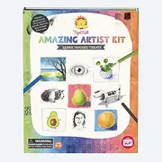 Tiger Tribe: Amazing Artist Kit - All-in-1 Set, Instruction Book, Supplies, Graphite & Colored Pencils, Paper, Erasers & More! Kids & Tweens Ages 8+