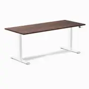 Desky Dual American Rustic Pine Softwood Sit Stand Desk 1800x750mm White Frame Leg