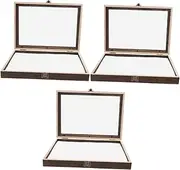 iplusmile 3 Sets Elegant Home Display Box Insect Display Case Acrylic Lid and Simple Storage