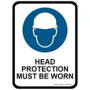 Mandatory Sign - Head Protection Must Be Worn