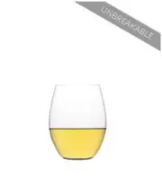 Plumm Outdoors Stemless WHITE Wine Glass (Four Pack)