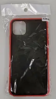 iPhone 11 Pro Max Black/Red Plastic & Silicone Hard Shell Protective Phone Case