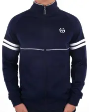 Sergio Tacchini Mens Star Track Top Navy Blue/White-80s Casuals, Retro, Terraces