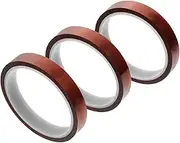 3 Rolls Sublimation Heat Resistant Adhesive Tape 15mm*30y for Circuit Board Soldering Thermal Insulation