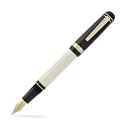 Laban 325 Cambridge Fountain Pen with Black Cap & Ivory Barrel - Medium Point