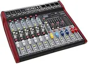 SWAMP 6 Channel Mixing Desk Console 4 Preamps Mixer FX, AUX, USB, MP3, Bluetooth