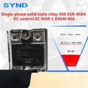 Single-phase solid state relay 40A SSR-40DA DC control AC MGR-1 D4840 40A