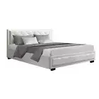 Bed Frame King Size Gas Lift White TIYO