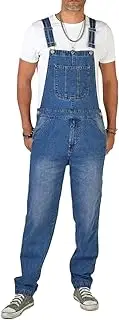 [WSLCN] Denim Bib Overalls for Men Regular Fit Fashion Suspender Jeans Denim Jumpsuit