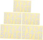 MUELODSIC 5pcs Reflective Mailbox Numbers Stickers Address Decals for Mailboxes Houses Trash Cans Easy Self Adhesive Installation