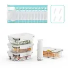 Vacuum Seal Glass Food Storage Containers with Sous Vide Bags, Compartment Co...
