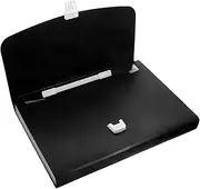 HOODANCOS File Folder Organizer 6 Sections for A4 Papers Plastic File Holder Easy Storage and Carry for Office School and Home