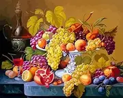 Paint by Numbers Painting by Numbers Paint by Number Fruit Food Modern DIY Adults for Drawing On Canvas Coloring by Numbers Home Wall Art Number Decor 40x50cm