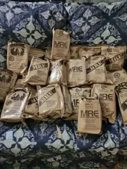MRE LOT OF 4 SINGLES MEALS READY TO EAT GI ISSUE STANDARD ISSUE