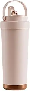 Jlobnyiun Water Cup with Straw, 750 ml Drinking Straw Cup, Ceramic Coated Drinking Bottle for Car, Camping, Sports, Leisure, School and Outdoor Use
