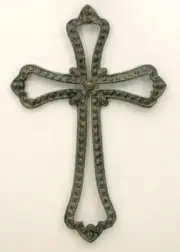 Cast Iron Open Cross in Verdigris