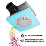 Ceiling Bathroom Exhaust Fan 110 CFM Speaker Bluetooth Wireless Energy Star