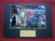 MANCHESTER UNITED SIR ALEX FERGUSON HAND SIGNED A3 MOUNTED PHOTO DISPLAY - PROOF